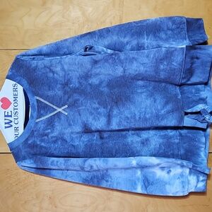 THE SWEATSHIRT PROJECT - Blue Tie Die Crew Neck Sweatshirt NEW Medium